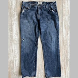 Aeropostale Bowery Slim Straight Distressed Jeans